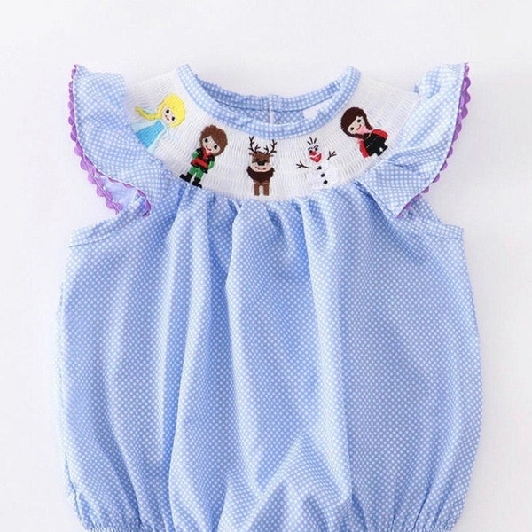 Frozen Smocked Ice Princess Inspired Baby Bubble