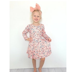 Candy Cane Girls Christmas Print Dress