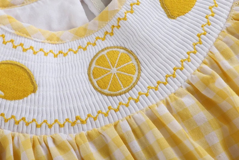 Lemon Smocked Flutter Romper
