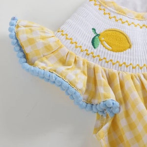 Lemon Smocked Flutter Romper main image 0