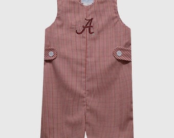 Mono bordado de cuadros rojos de Alabama Crimson Tide JonJon