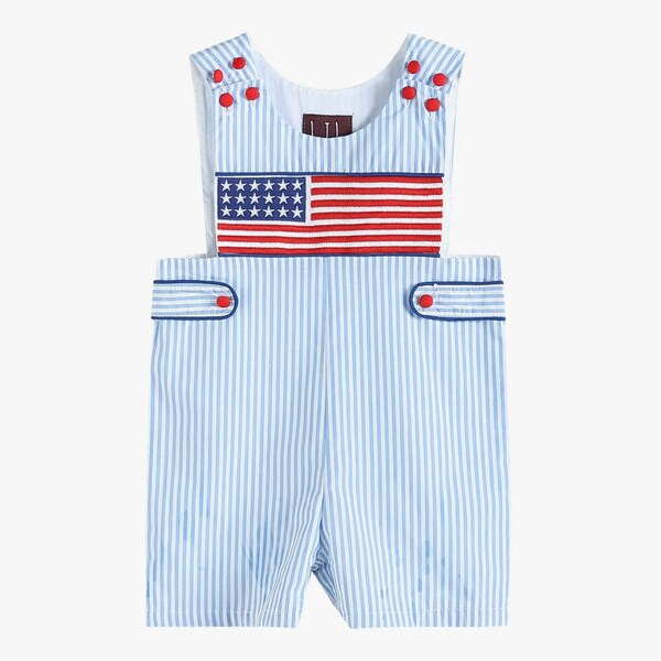 Romper with Flag Applique