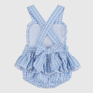 LuLu BeBe Baby Girls Blue Gingham Bloomers Set - Smocked Pumpkins main image 0