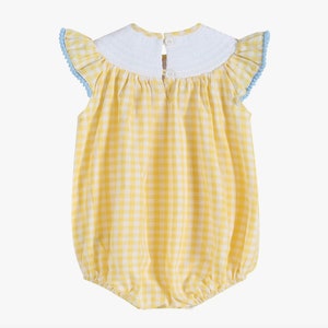 Lemon Smocked Flutter Romper main image 1