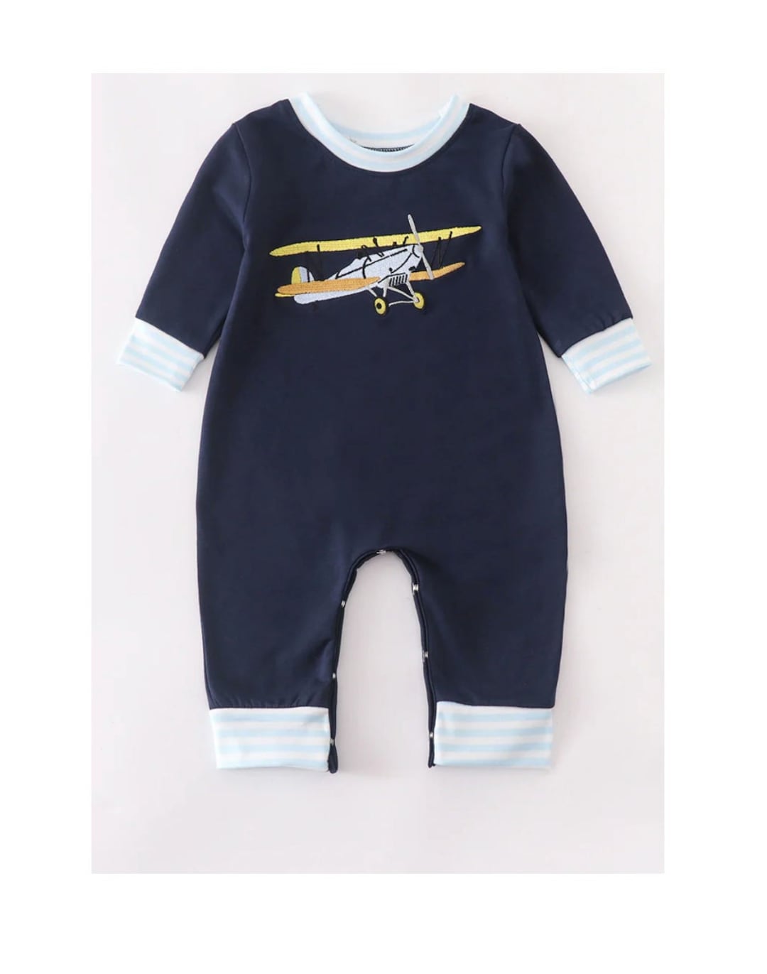 Boys Helicopter on Gray Romper by Three Sisters main image 1