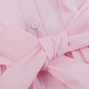 Light Pink Easter Bunny Ruffle Sleeve Dress image 4