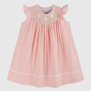 Pink Floral Cross gesmoktes Bischofs Kleid