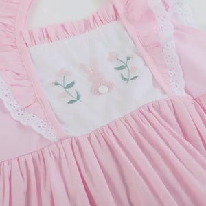 Light Pink Easter Bunny Ruffle Sleeve Dress image 2