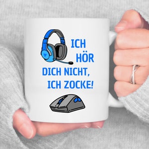 Mug for gamers with funny saying &quot;I can&#39;t hear you, I&#39;m gaming!&quot; - gift for friends or partners