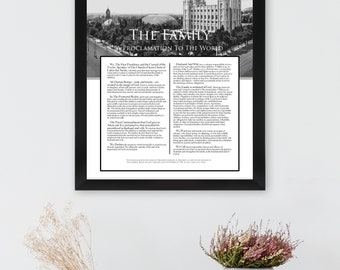 The Family: A Proclamation to the World - LDS document in beautiful design