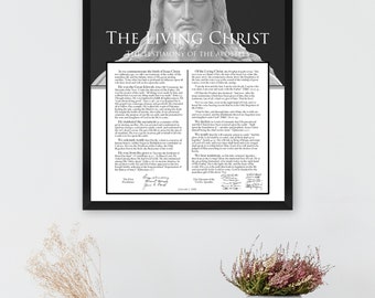 The Living Christ - LDS Document with Christus Statue photo