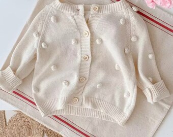 cream cardigan baby girl