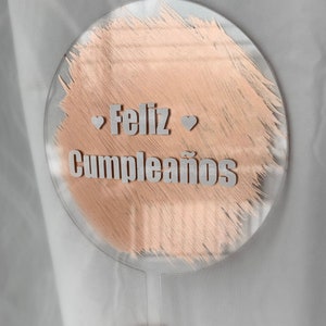 Feliz Cumpleanos personalized cake topper