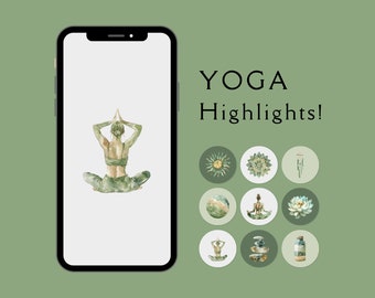 Yoga Instagram Story Covers Template | Health and Wellness Instagram Highlight Covers |Yoga Social Media Icons | Yoga Studio Posts | SBSYO