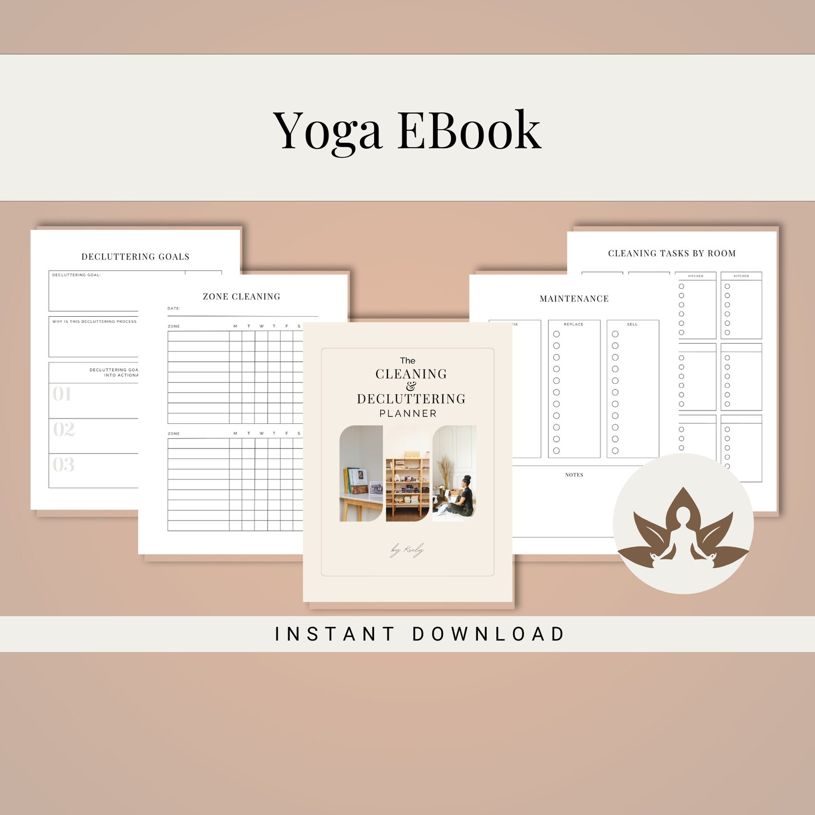 Editable Yoga Workbook Template | Canva Ebook Template | Lead Magnet | Yoga Guide | Yoga Coach ...