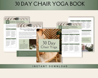 30 Day Chair Yoga Book, Yoga Challenge, Beginner Friendly Yoga Challenge, Yoga EBook for Small Businesses, Yogi Lead Magnet SBSYO