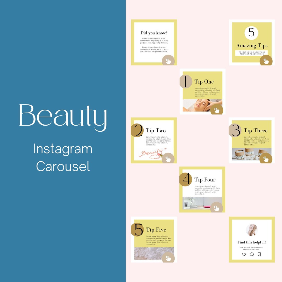 Instagram Carousel Template Sandstone Beauty Social Media Canva ...
