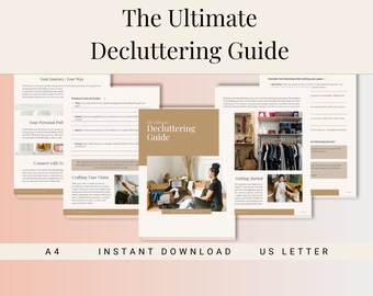 The Ultimate Decluttering Guide | Cleaning Log | 30 Day Challenge | Cleaning Checklist | Organizing Tips | Declutter Tracker A4 and US SBSO