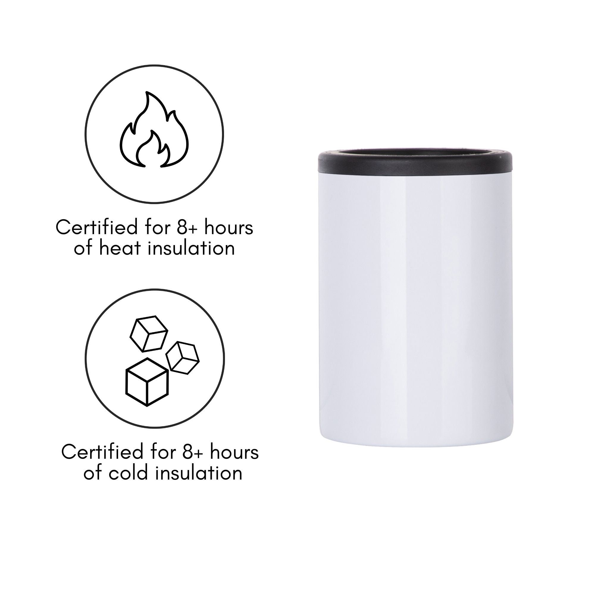 12 Oz. Stainless Steel Classic Can Cooler 4 Pack White Etsy