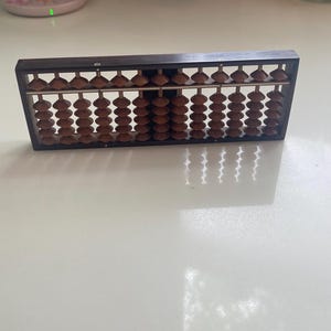 Vintage Small Wooden Abacus Made in Japan-78 Beads/13 Rods Math Counter