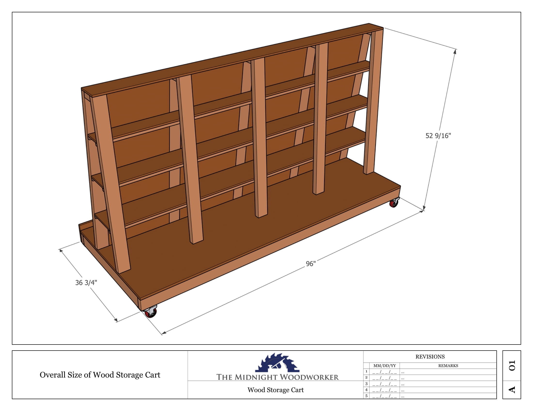 Wood Storage Cart Plans Etsy