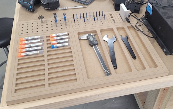 CNC Tool and Bit Storage Tray - Digital Files for CNC