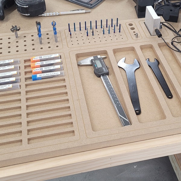 CNC Tool and Bit Storage Tray - Digital Files for CNC