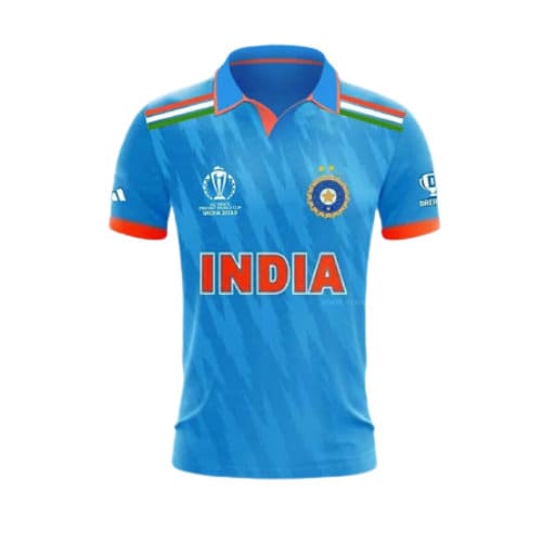 Customised 2019 Cricket World Cup Team India Fan Jersey - Orange, Long Sleeve Women - XL
