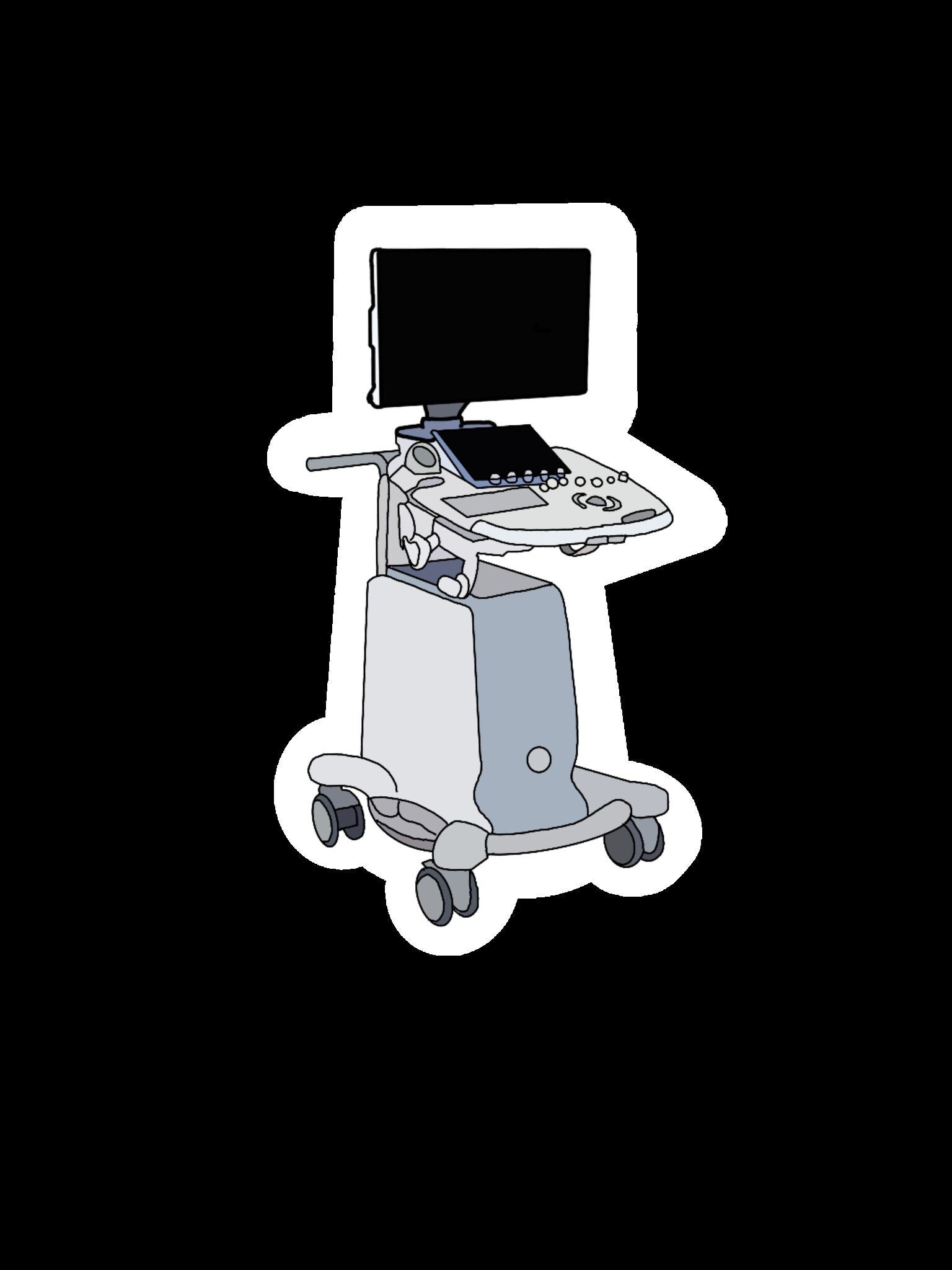 Ultrasound Scanner Sticker Etsy