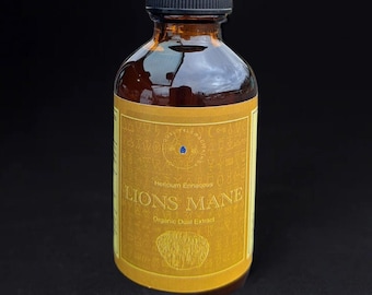 Wild Lions mane, Lions mane mushroom tincture, lions mane dual extract, 100 percent organic hericium erinaceus fruiting body