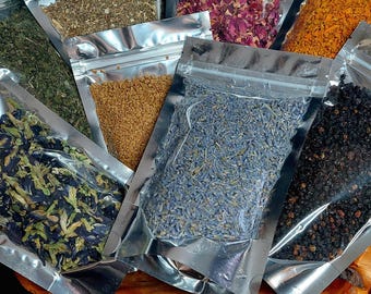 DRIED HERBS 1/2 Oz, Bulk Herbs, Loose Herbs, Assorted Herbs, Magical Herbs, Dried Flowers, Spell Herbs, Tea Herbs, Witches Herbs, Wiccan