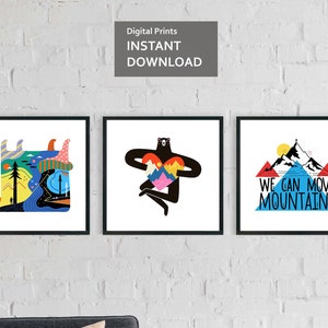Kids Wall Art, Nursery Wall Art, Animal Prints, Bear Wall Art, Modern Wall Art, Printable Wall Art, Digital Download