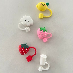 Silicone Straw Cap, Drink Dust Cap -