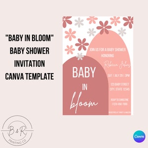 Baby in Bloom Baby Shower Invite