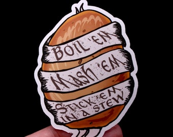 Po - Tay - Toes Meme Vinyl Sticker
