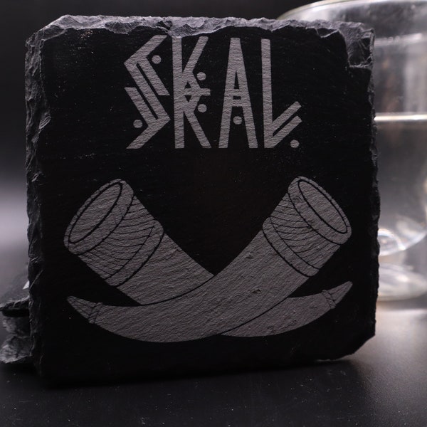 Norse Viking Slate Coaster series 2 4 Pack Laser Engraved