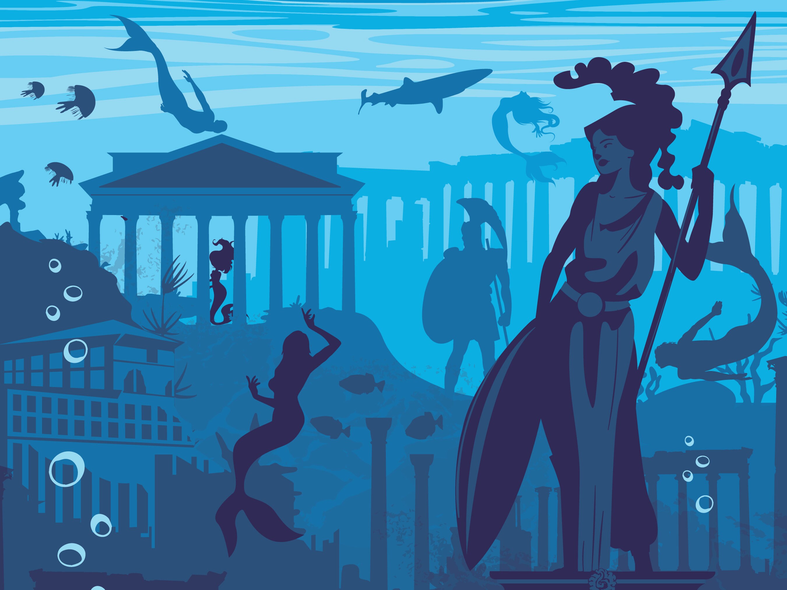 Atlantis Travel Poster Art Print - Etsy