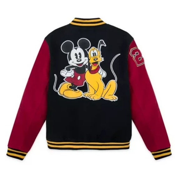 Handmade Mickey Mouse and Pluto Varsity Jacket - Etsy