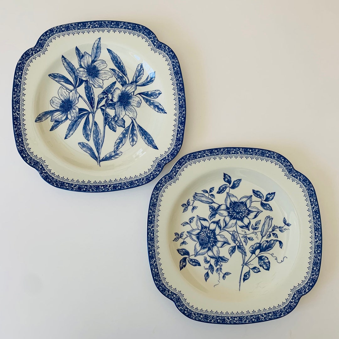 SPODE Blue Room Collection Hellebore and Clematis Luncheon Etsy