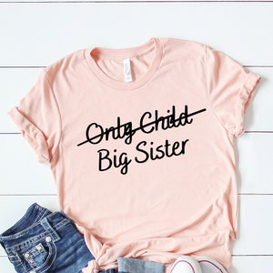 Big sister announcement shirt, Big sister youth tee, Only child expiring big sister to be,  little,  Birth announcement, Sibling shirt