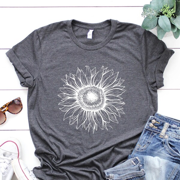 Sunflower, Sunflower Shirt, Sunflower Tshirt Sunflower Shirts. Sunshine Tee, Floral Tee Shirt, Flower Shirt,Garden Shirt, Womens Fall Shirt