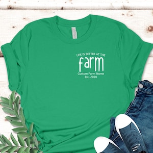 Farm Est Custom Shirt, Customizable Farm Name Est Shirt, Life Is Better On The Farm Tee, Farm Matching Family Shirt, Pocket Farmer Shirt