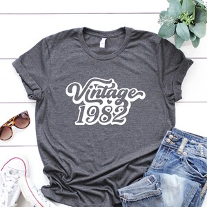 Vintage 1982 Birthday Shirt, 40th Birthday Gift Shirt, 1982 Vintage Tee, 1982 Retro Shirt, 1982 Birthday Shirt, 40th Birthday Gift