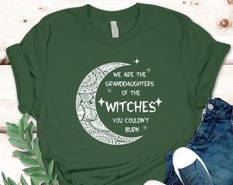 We Are the Granddaughters of the Witches You Could Not Burn Shirt, Witch Shirt, Mystic Shirt, Salem Witch Tshirt, Halloween Shirt