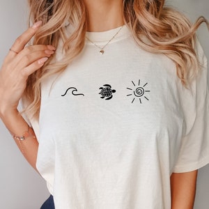 Turtle Ocean Sun T Shirt Beach Tshirt Beach Bum T-shirt Ocean Shirt Comfort Colors Tee Summer Shirt Oversized Tee