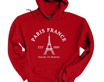 Paris France Sweatshirt, Eiffel Tower Hoodie, Travel To France Shirt, Gift For Paris Lover, France Souvenir, Designer Gift, Paris trip Tees
