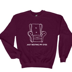 Just Resting My Eyes Sweatshirt, I&#39;m Not Sleeping Hoodie, Dad Shirt, Funny Grandpa Tee, Father&#39;s Day Gift, Grandpa & Father Sweatshirt