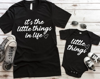 It's The Little Things In Life Shirt, Mommy and Me Shirt Set, Cute Mom Gift, Mommy and Me Outfit, Matching Mom Baby Set, Christmas Gift