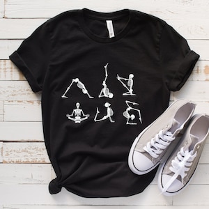 Skeletons Yoga Shirt, Funny Halloween Shirt, Gift For Yogi, Funny Yoga Shirt, Yoga Lover Shirt, Meditation Shirt, Yogi Shirt, Skeleton Shirt