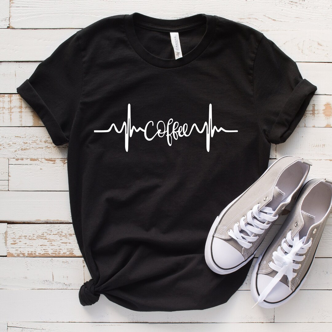 Heartbeat Coffee Unisex Bamboo/Cotton Graphic T-Shirt